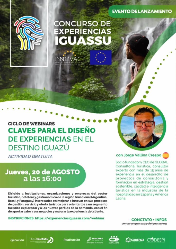 Presentarán el Concurso Trinacional de Experiencias Iguassu destinado a emprendedores de la región