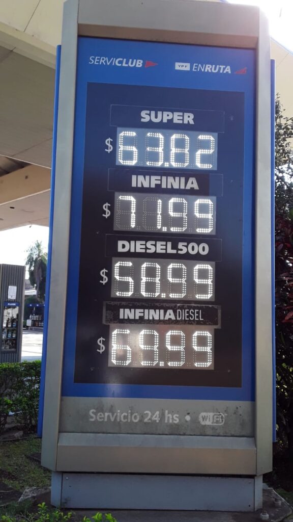 Aumento de combustibles en YPF: en Posadas, la nafta súper pasó a valer más de $63,80 el litro