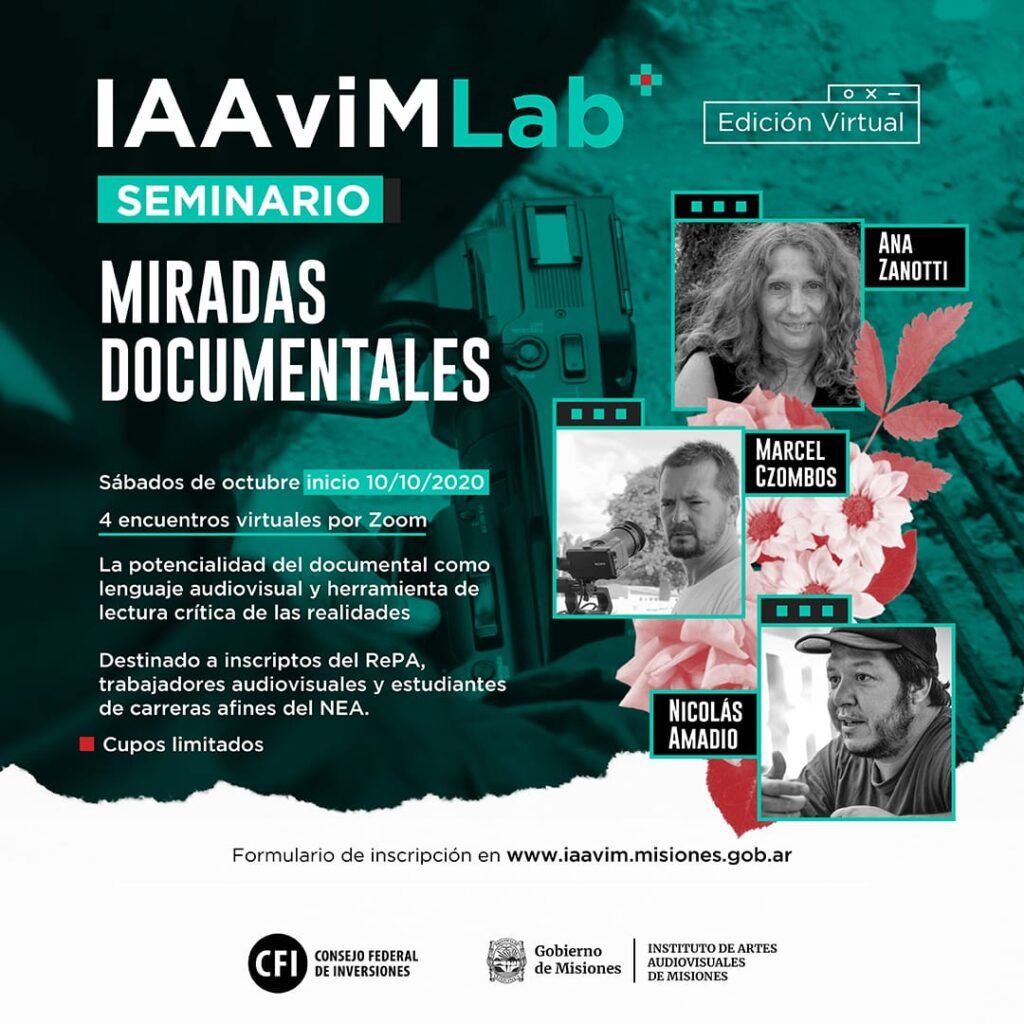 Este sábado inicia el seminario “Miradas Documentales”: continúa abierta la inscripción