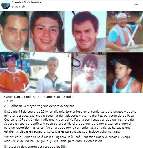 Hoy se cumplen 11 años de la Tragedia del Paraná, la peor desgracia del deporte misionero