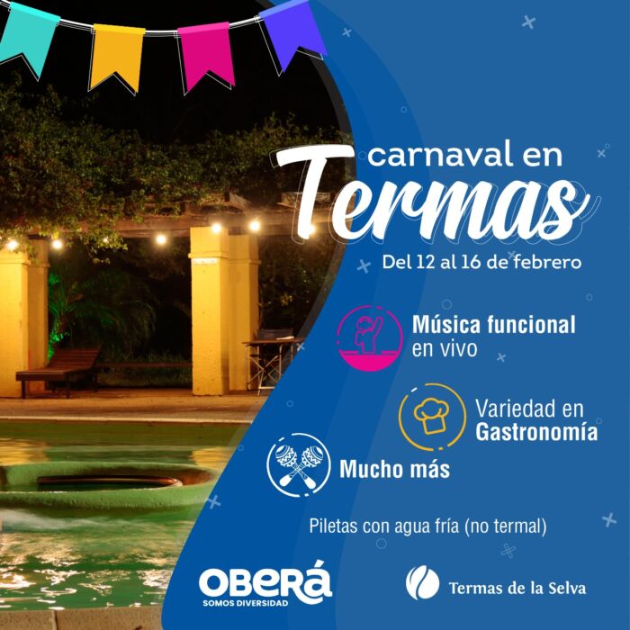 Oberá propone disfrutar del carnaval en las Termas