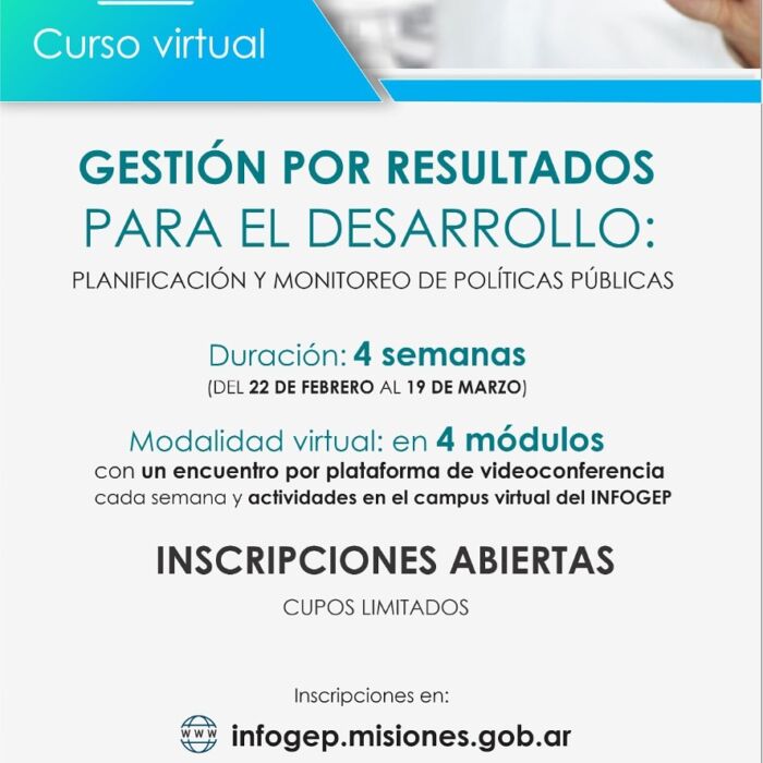 Brindarán curso de “gestión para el desarrollo: planificación y monitoreo de políticas públicas”