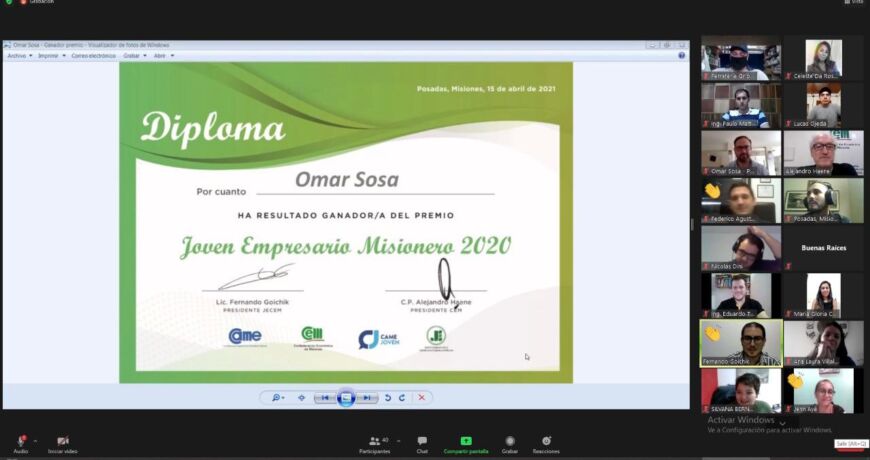 Un panadero de Iguazú ganó el Premio Joven Empresario 2020 de la CEM