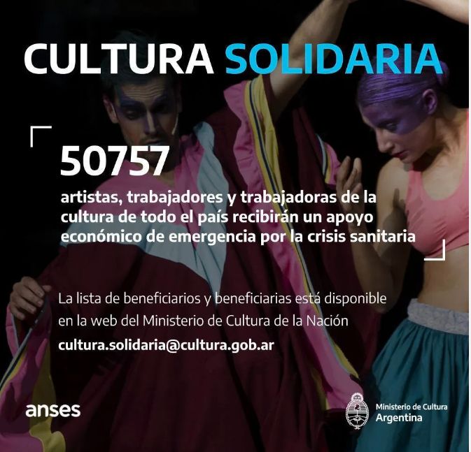 Ya se encuentra disponible el listado de beneficiarios de Cultura Solidaria