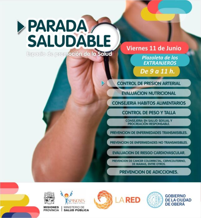 Desarrollarán una nueva jornada de Parada Saludable en Oberá