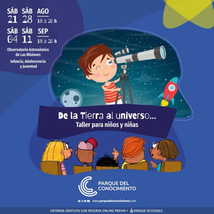 "De la Tierra al Universo", un taller para infancias en el Parque del Conocimiento