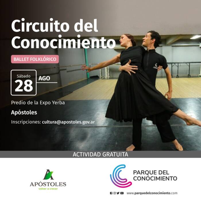 Circuito del Conocimiento: brindarán capacitaciones de baile en Leandro N. Alem y Apóstoles